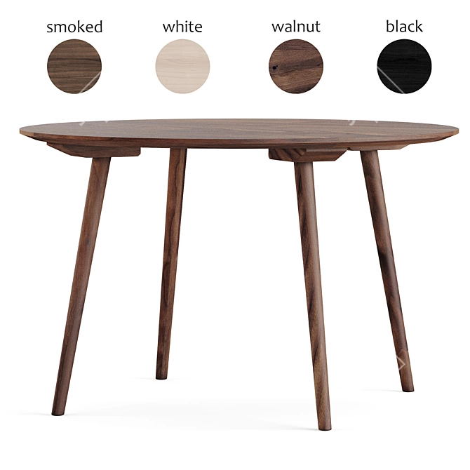 Scandi Round Dining Table 3D model image 3