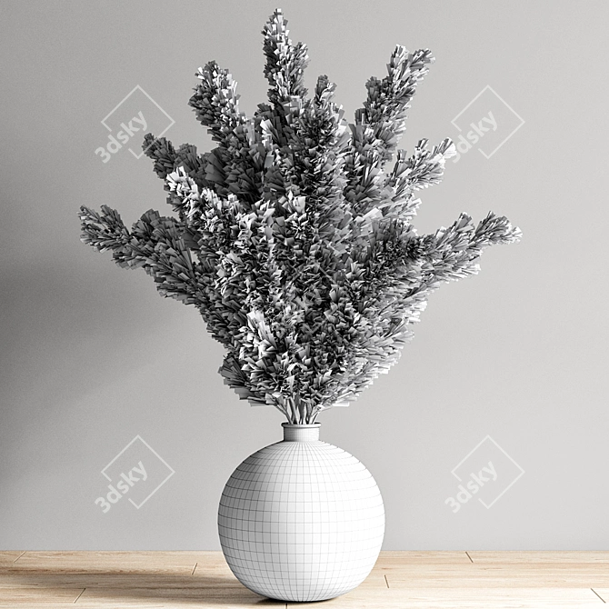 Elegant Pampas Decor 3D model image 4