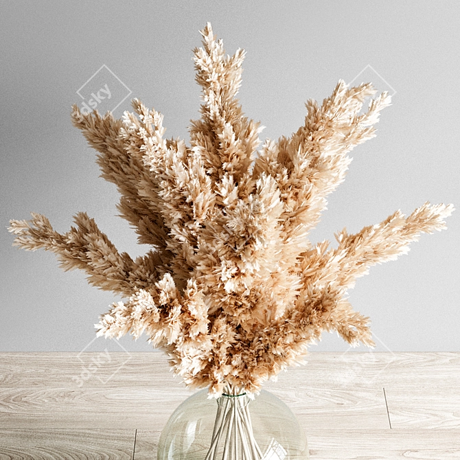 Elegant Pampas Decor 3D model image 7