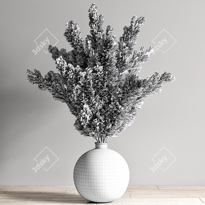 Elegant Pampas Decor 3D model image 8