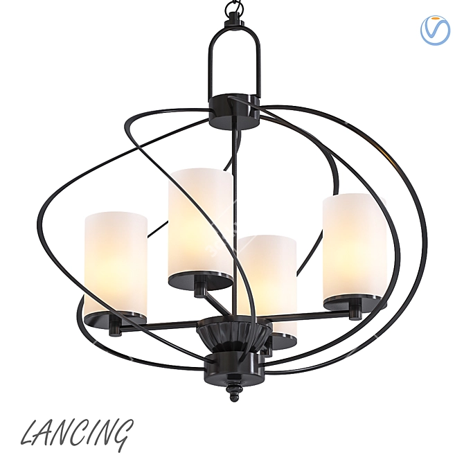 Modern Pendant Light Lancing 3D model image 1