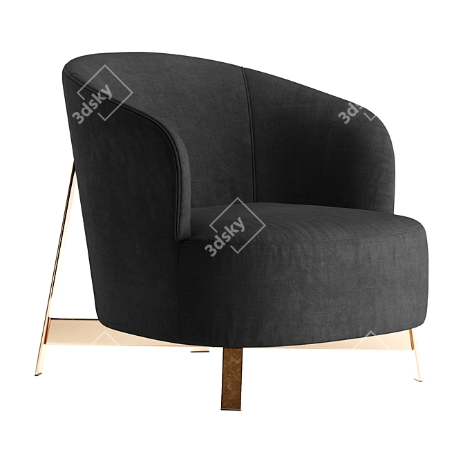 Porada Copine: Elegant and Compact Chair 3D model image 1