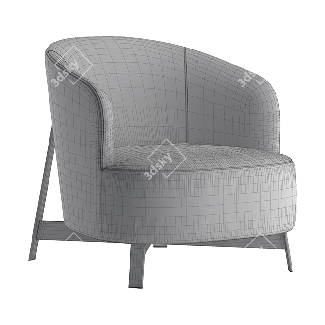 Porada Copine: Elegant and Compact Chair 3D model image 5