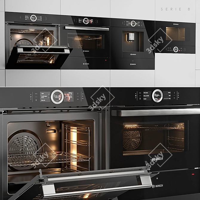 Bosch Serie 8: Perfectly Designed Built-in Appliances 3D model image 1