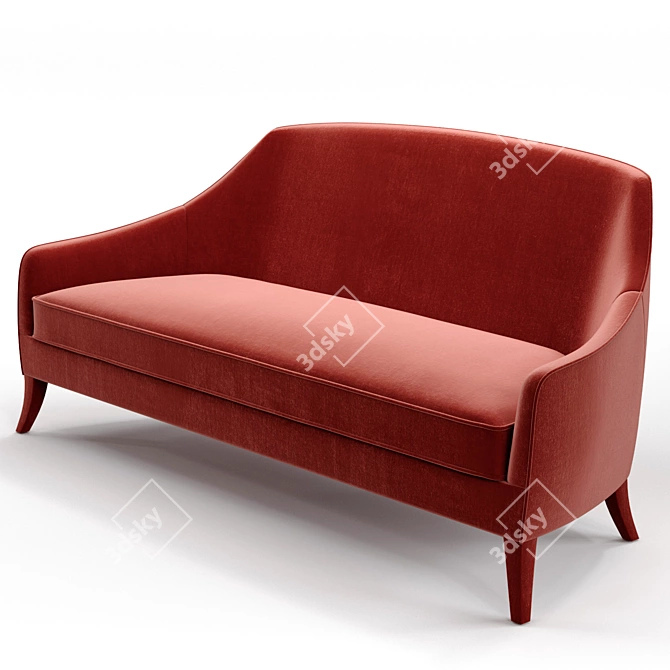 Elegant Margaret 210 Sofa 3D model image 4