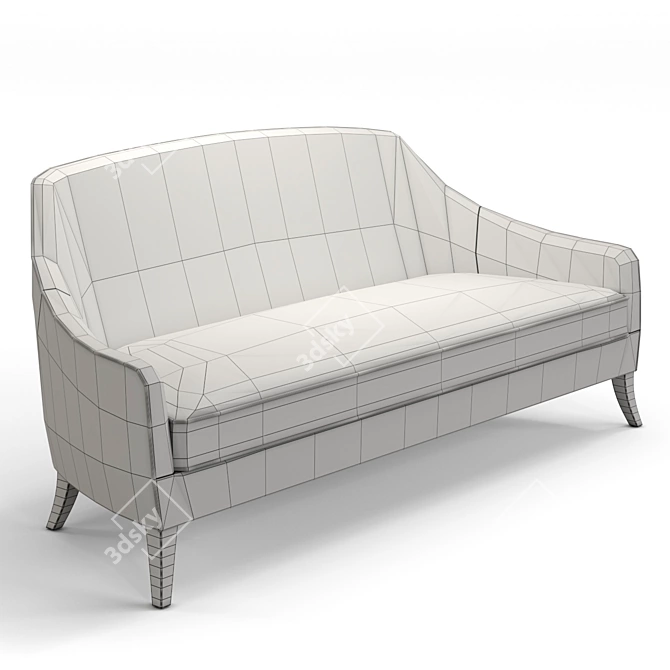 Elegant Margaret 210 Sofa 3D model image 5