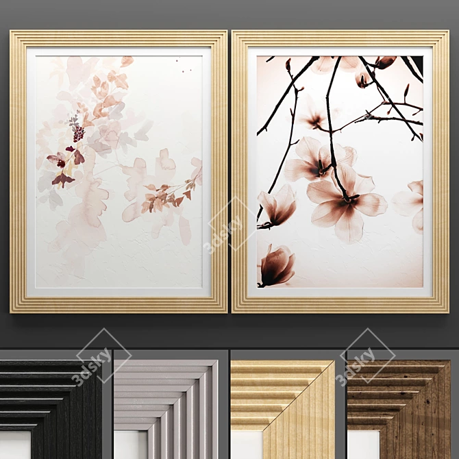 Art Frame 743 - Stylish 3D Textured Frames 3D model image 1