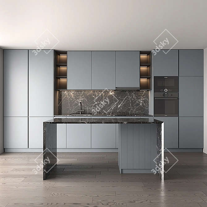 Modern Kitchen 3D model image 1