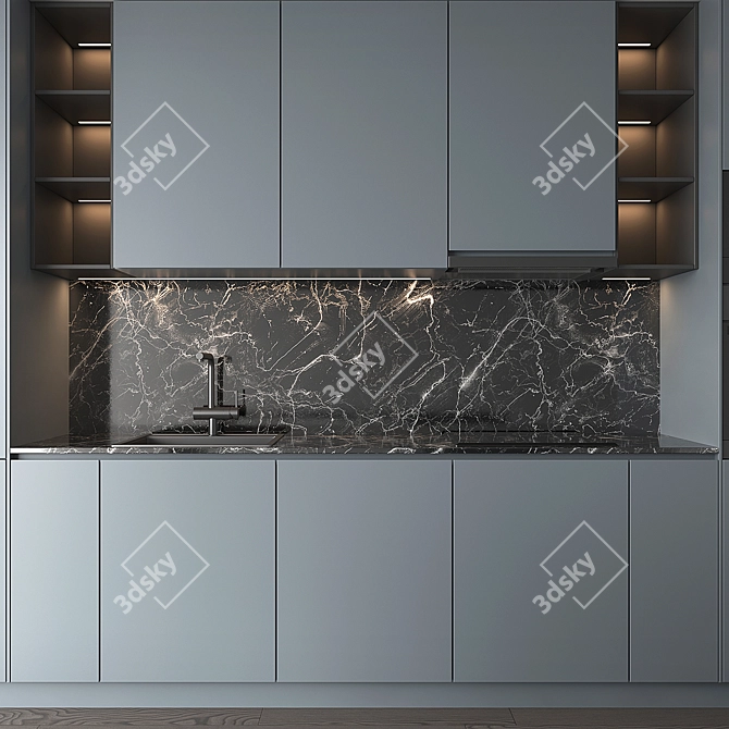 Modern Kitchen 3D model image 2