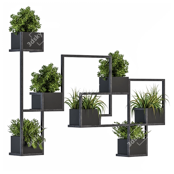  Wall-mounted Plant Box: Enhance Your Indoor Space 3D model image 1