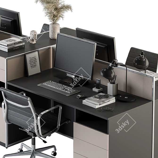 Modern Office Furniture Set 3D model image 2