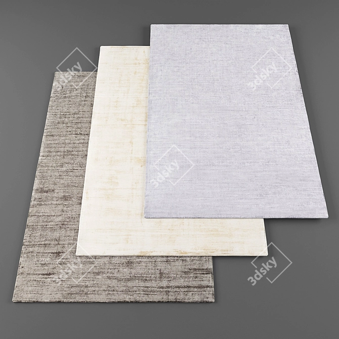 High Resolution Rugs Set (4pcs) 3D model image 1