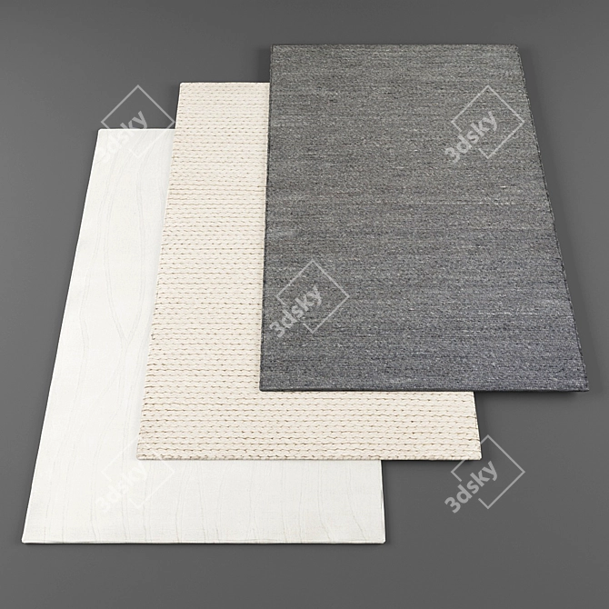 High Resolution Rugs Set 3D model image 1