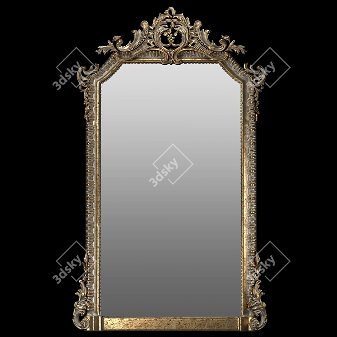 19th Century French Giltwood Classical Mirror 3D model image 1