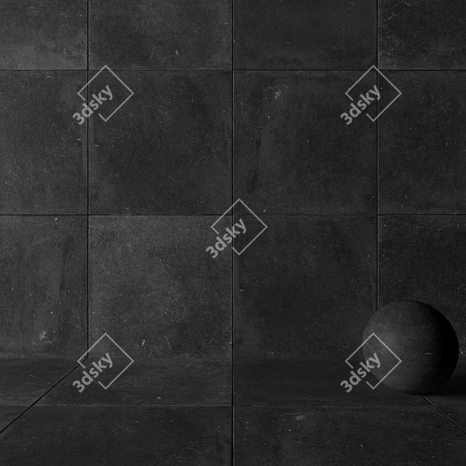Flaviker Nordik Stone Black Flooring 3D model image 3