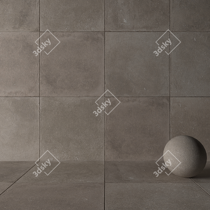 Flaviker Nordik Stone Sand - 120x120: Elegant Multi-Texture Floor 3D model image 3