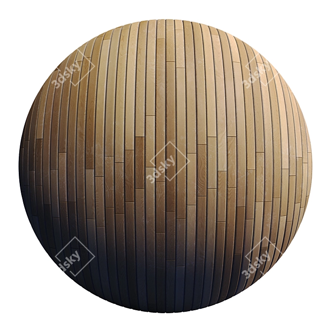 Striped Wood + Light Panels: High-quality PBR Textures 3D model image 2