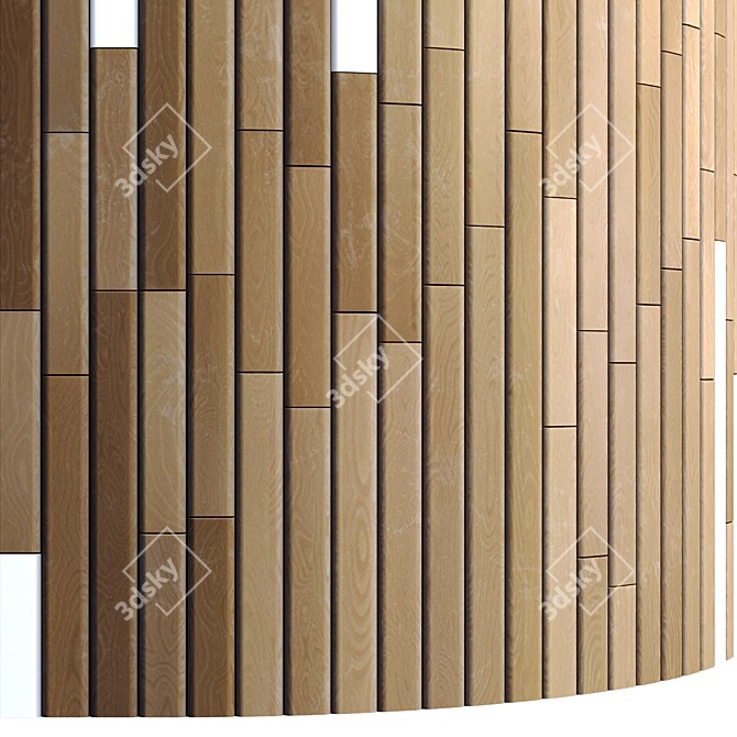 Striped Wood + Light Panels: High-quality PBR Textures 3D model image 5