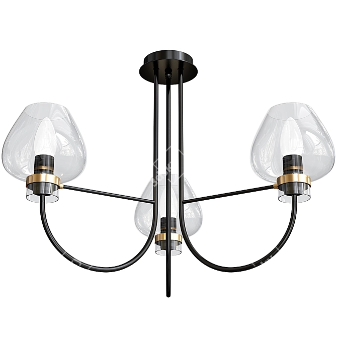 Elegant Ilona Chandeliers Set 3D model image 5