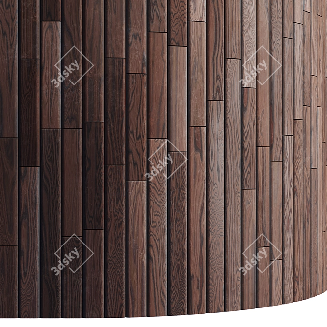 Striped Wood Light Panels: PBR 4K, 2 Mats 3D model image 4