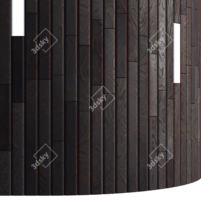 Striped Wood + Light Panels: High Res Textures & 3D Files 3D model image 5
