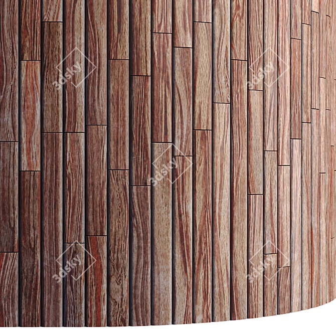 Striped Wood + Light Panels: 4K PBR Textures 3D model image 4