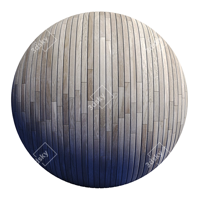 Striped Wood + Light Panels: PBR 4K Textures & 3D Files 3D model image 2