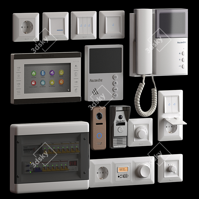 Falcon Legrand Home Electronics Set: Video Doorbells & More 3D model image 2
