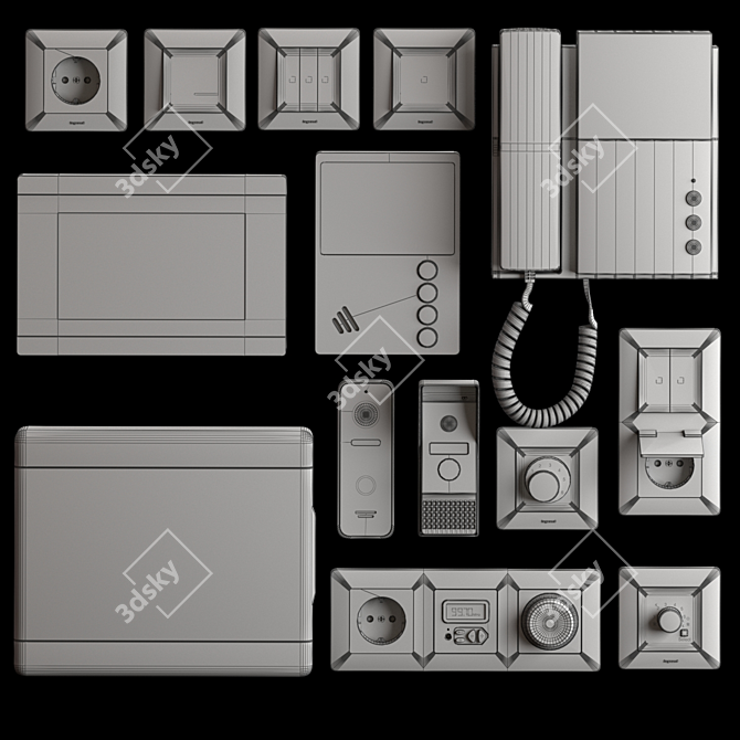 Falcon Legrand Home Electronics Set: Video Doorbells & More 3D model image 5