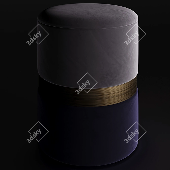 Stylish Small Poof from New York! 3D model image 3