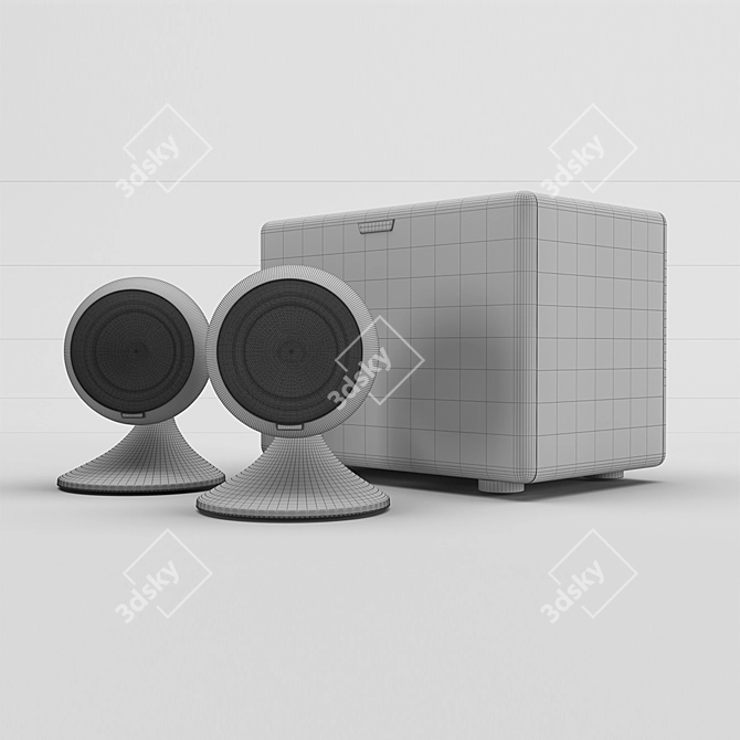 EvoSound Sphere: Premium Karaoke Speaker 3D model image 3