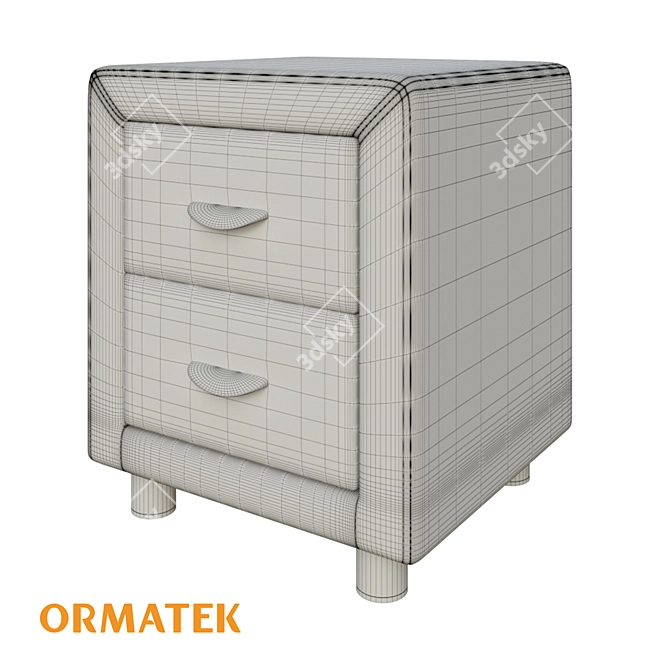 Verda Bedside Ottoman 3D model image 2