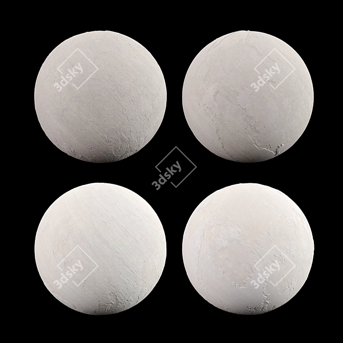 Natural Sandstone Beige Stone Texture 3D model image 2