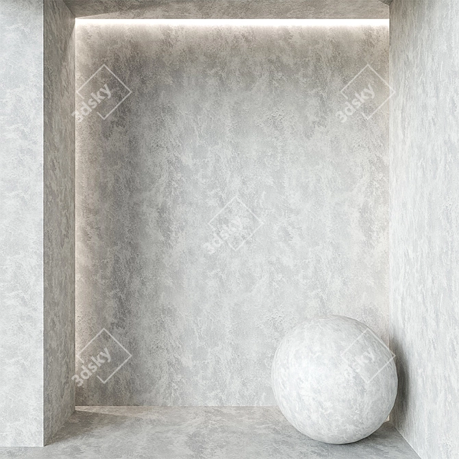 Seamless Decorative Plaster in PANTONE Colors 3D model image 1