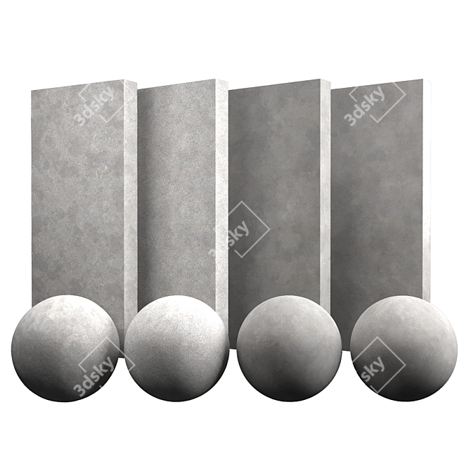 Sandstone Gray Stone Texture 150x150cm 3D model image 1