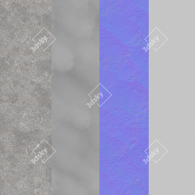 Sandstone Gray Stone Texture 150x150cm 3D model image 3