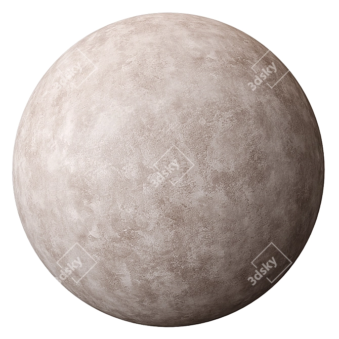 Seamless Gray Plaster Texture 3D model image 4