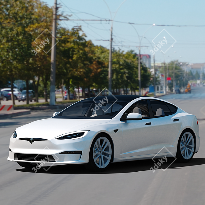 Tesla Model S 2021: Revamped Design, Enhanced Performance 3D model image 14