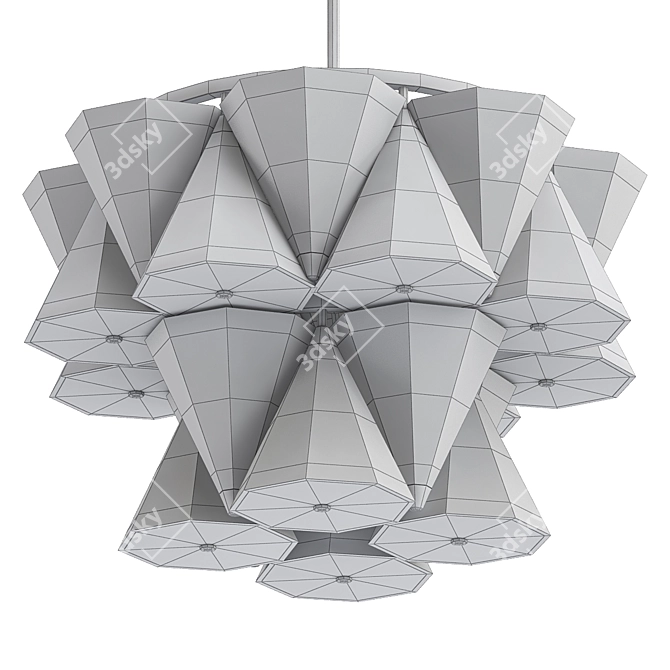 Elegant Legato 2-Tier Chandelier 3D model image 2