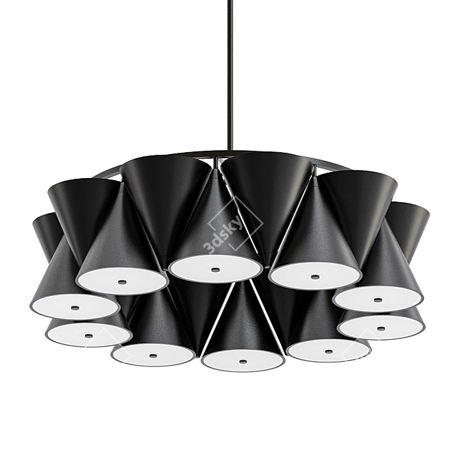 Elegant Legato Chandelier L 3D model image 1