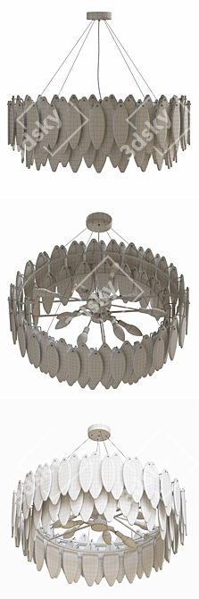 Rissa-b R Glass Petal Chandelier 3D model image 5