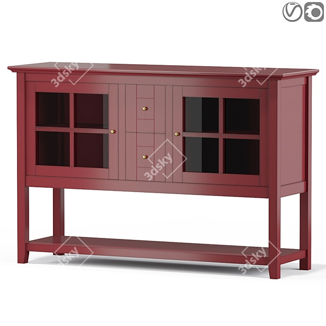 Charlotte Glass Door Buffet 3D model image 1