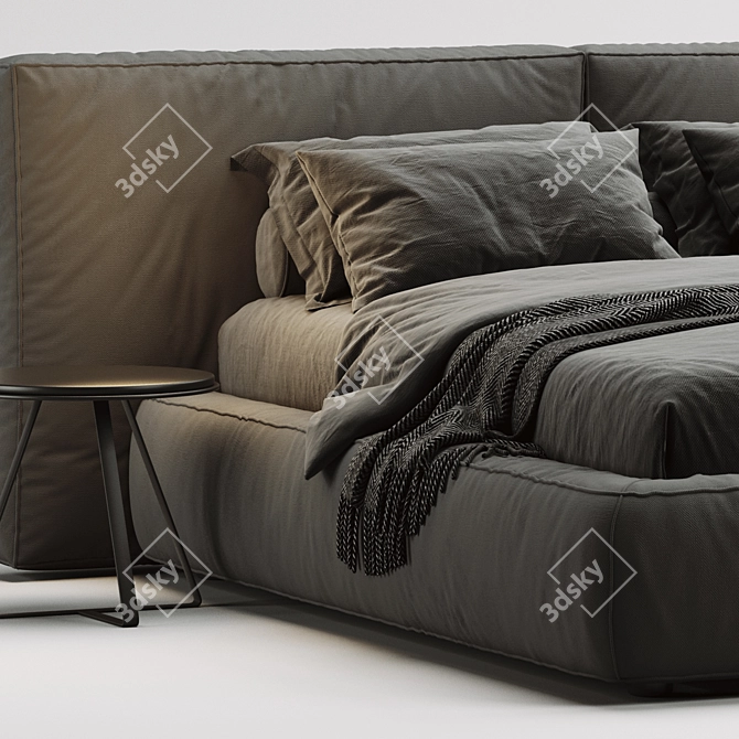 Bonaldo Fluff Bed: Plush Comfort for Dreamy Nights 3D model image 3