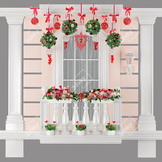 Title: Valentine's Day Decor Set 3D model image 1