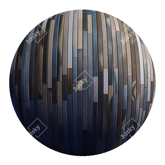 Striped Wood + Light Panels: High Quality Textures & 3D Files 3D model image 2