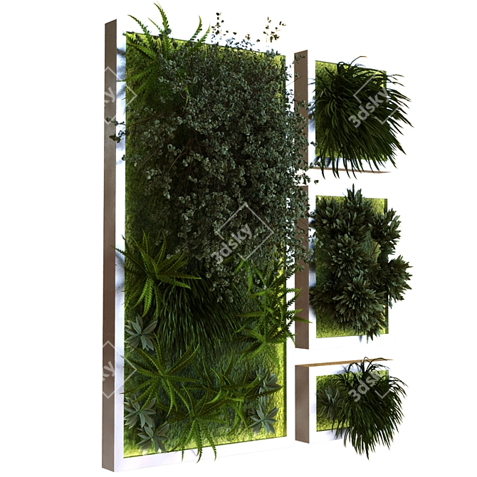 Eco Green Wall Decor Set 3D model image 2