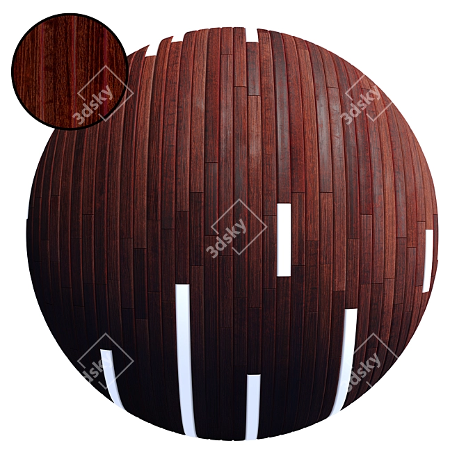 Striped Wood Light Panels: PBR 4K 2 Mats 3D model image 1