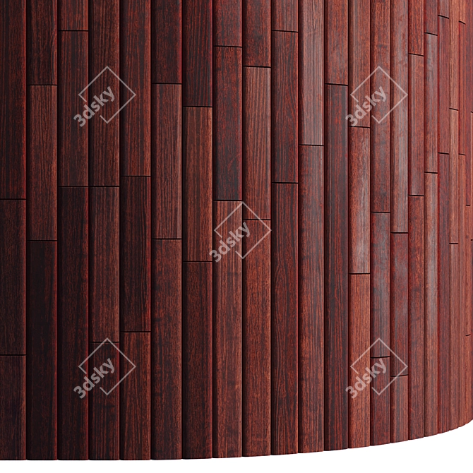 Striped Wood Light Panels: PBR 4K 2 Mats 3D model image 4