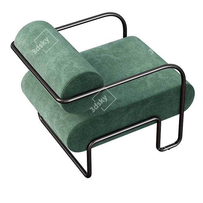 Luxury Ardent Club Chair by Kelly Wearstler 3D model image 3