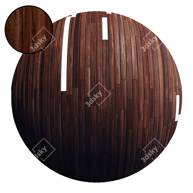 Striped Wood + Light Panels - High-Quality 4K Textures & 3D Files 3D model image 1